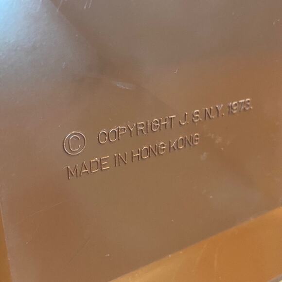 J.S.N.Y Made in Hong Kong 8ct Plastic Coasters with Plastic Holder - Picture 6 of 8